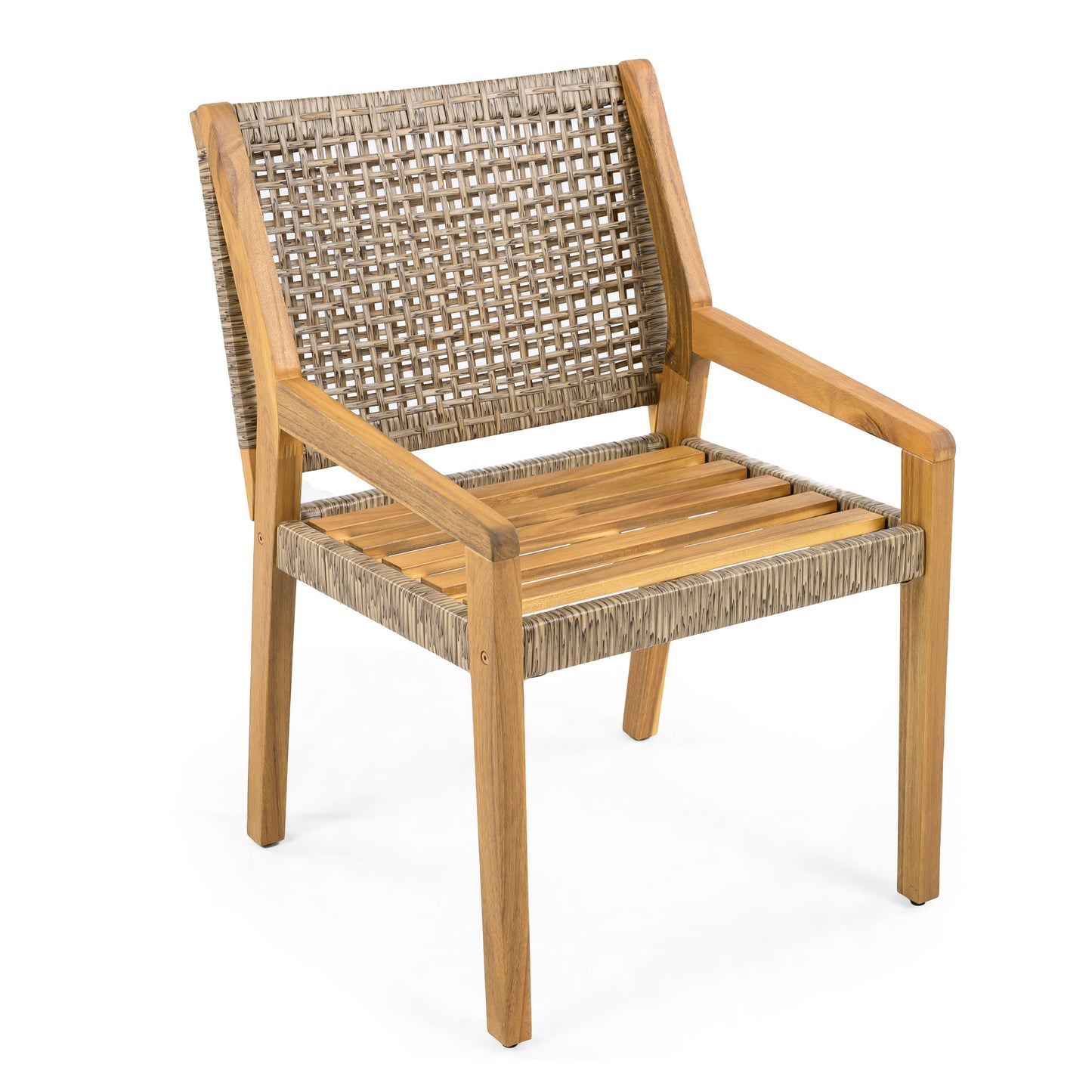 Outdoor Dining Chair - Acacia Wood & Wicker