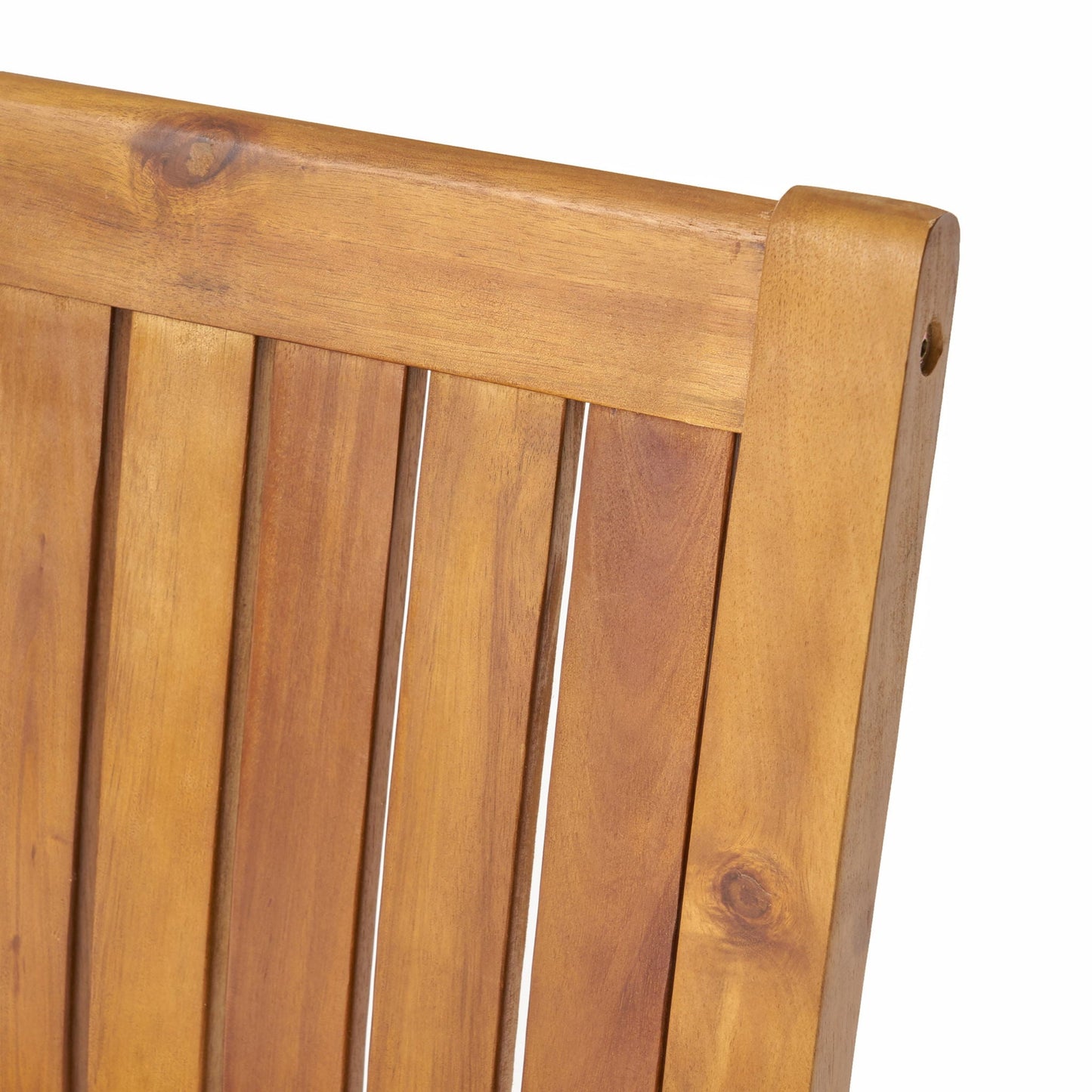 Amethyst Outdoor Dining Chair With Slat Design (Set of 2) - Natural