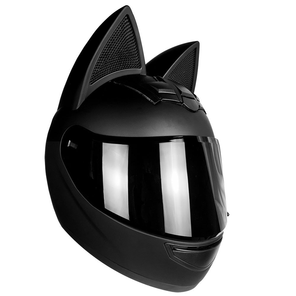 Personalized Cat Ears Electric Motorcycle Helmets for Men and Women - Custom Fit, Safe, and Stylish