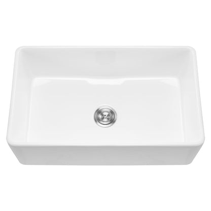 33.5x20 in Farmhouse Sink Undermount Kitchen Single Bowl Basin Fireclay