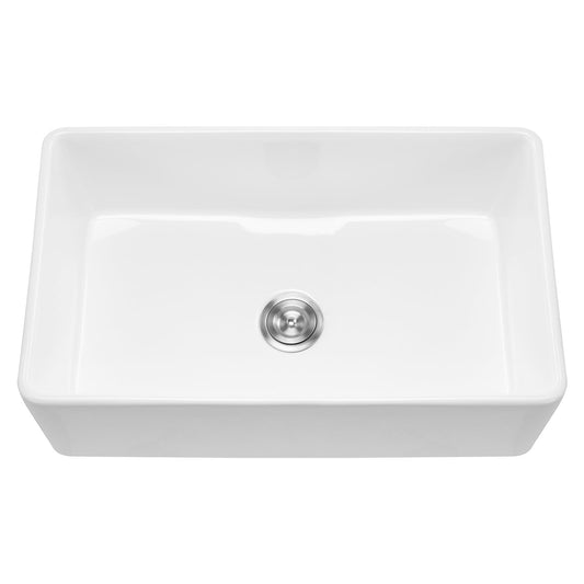 33.5x20 in Farmhouse Sink Undermount Kitchen Single Bowl Basin Fireclay