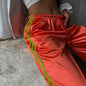 Casual Street-style Lace-up Three-stripe Pants