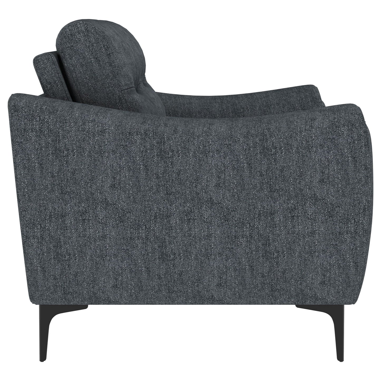 Oberle - 2 Piece Upholstered Sofa Set With Pocket Coil Seating - Charcoal
