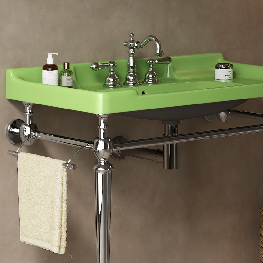 VICI 36" Bathroom Ceramic Basin with 3 Pre-Drilled Holes