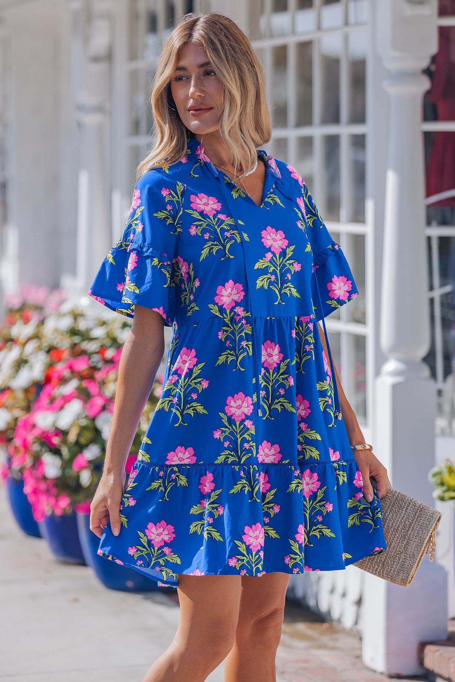 Lillian Sleeve Loose Flower Dress