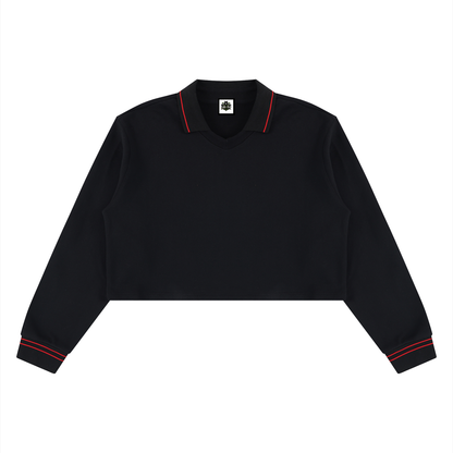 Loki & Ivy Women’s Crop Collared Sweatshirt