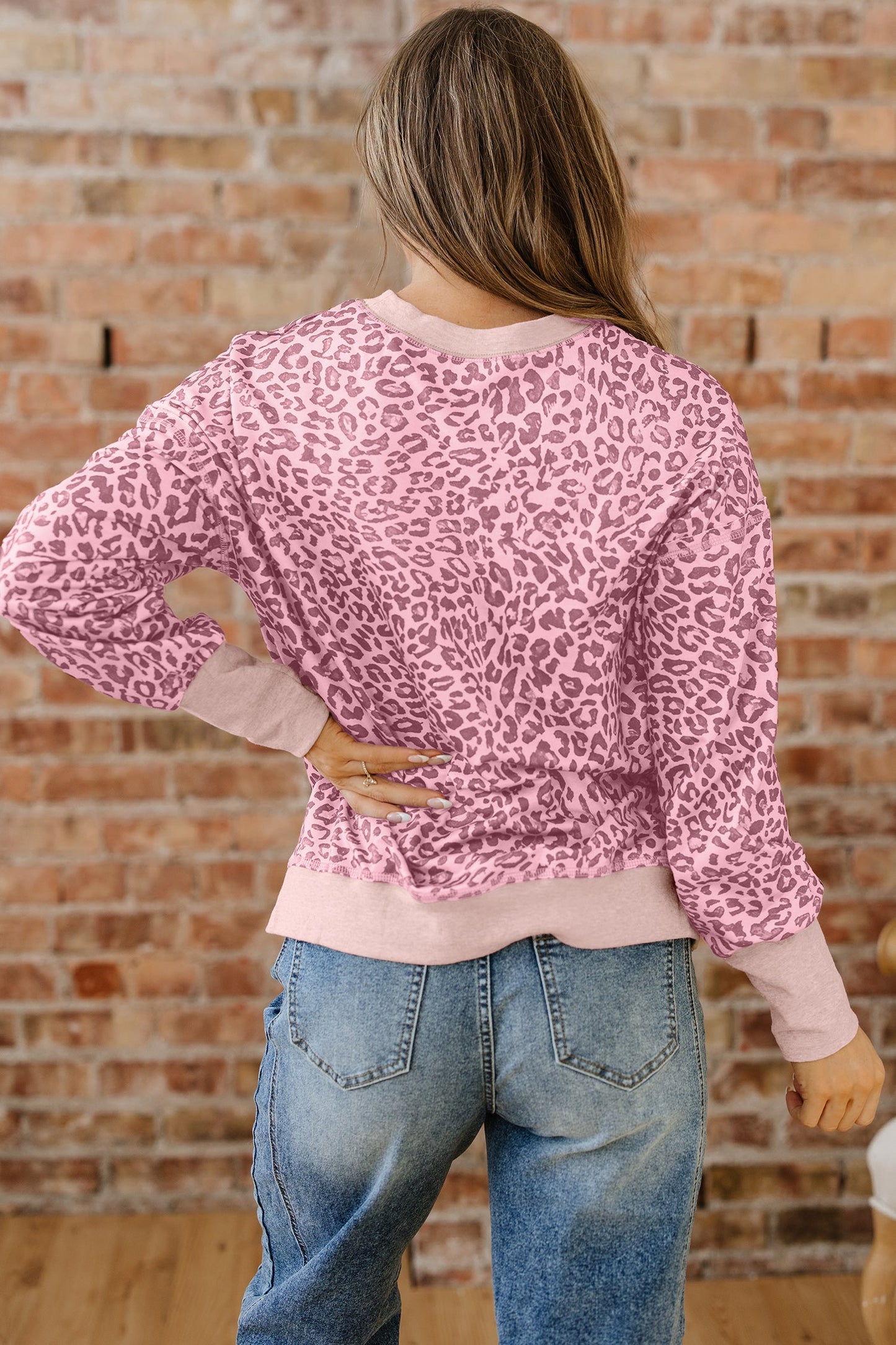 Wrenlee Print Patchwork Sweatshirt