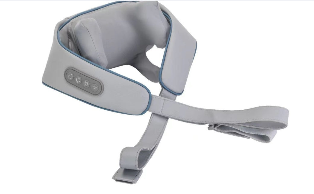 ZenRelief Slate Grey Trapezius & Neck Massager with Heat | Rechargeable Deep Tissue Shiatsu Back Massage for Cervical Pain Relief