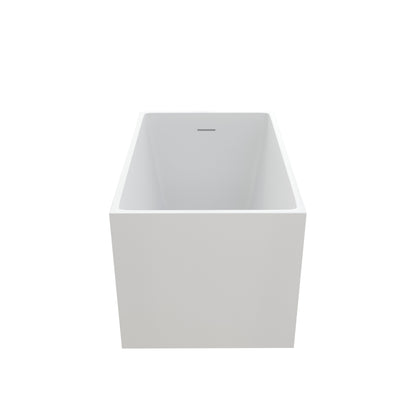 43" Acrylic Freestanding Bath Tub Modern Soaker Tub