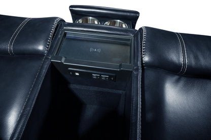 Glenwood - Power Console Loveseat-Recliner With Power And Power Headrest And Lumbar (Layflat)