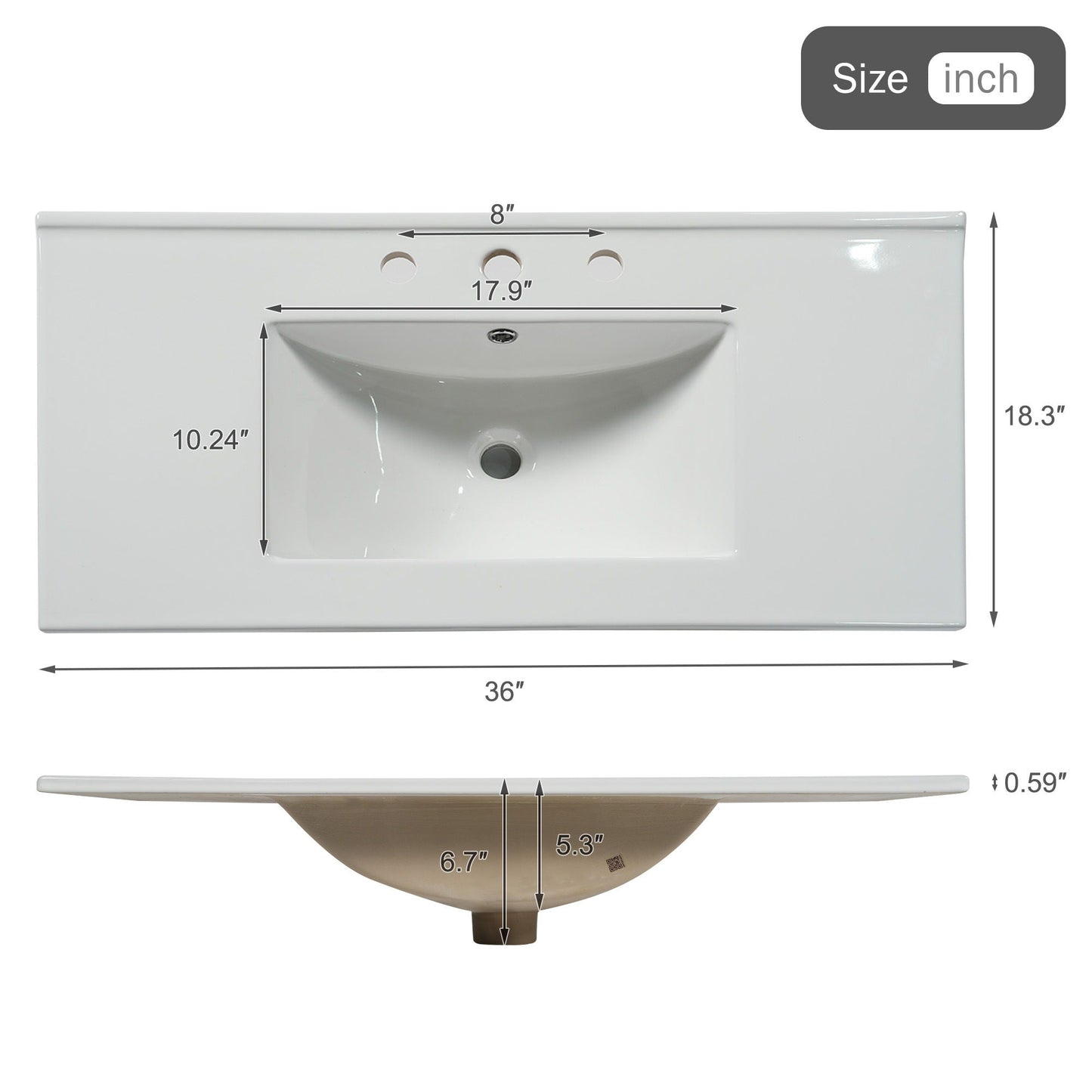 Modern Wall Mounted Bathroom Vanity, Soft Close Doors