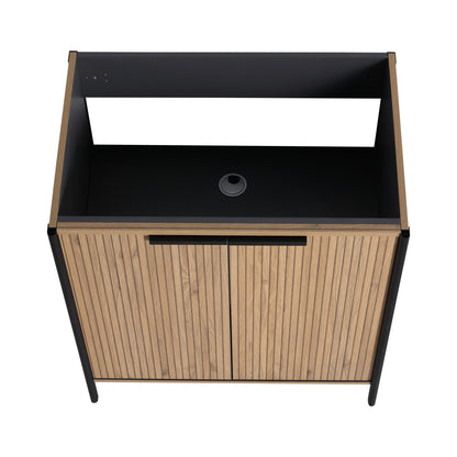 Contemporary Freestanding Bathroom Vanity With Adjustable Shelves