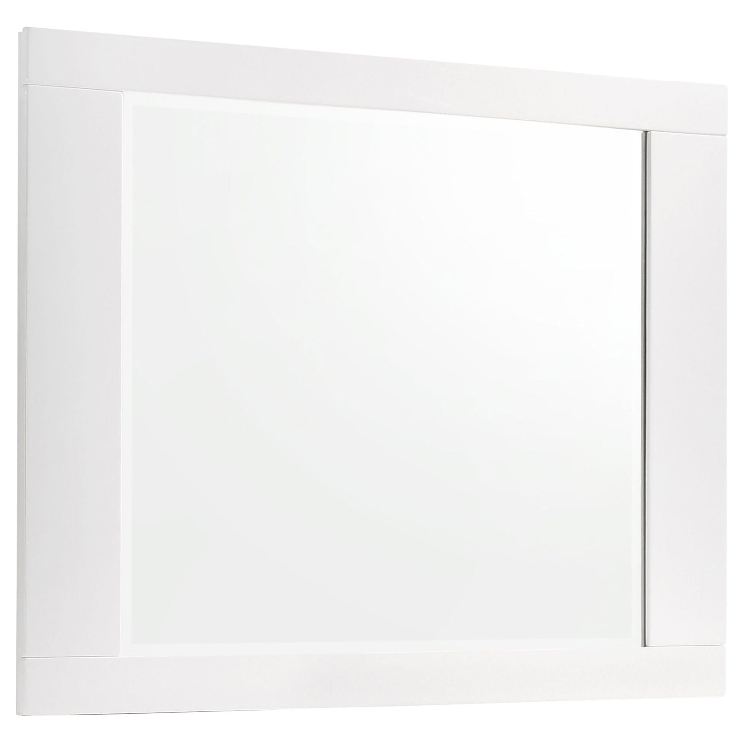 August - 6 Piece Queen Panel Bedroom Set With LED Lighting - White