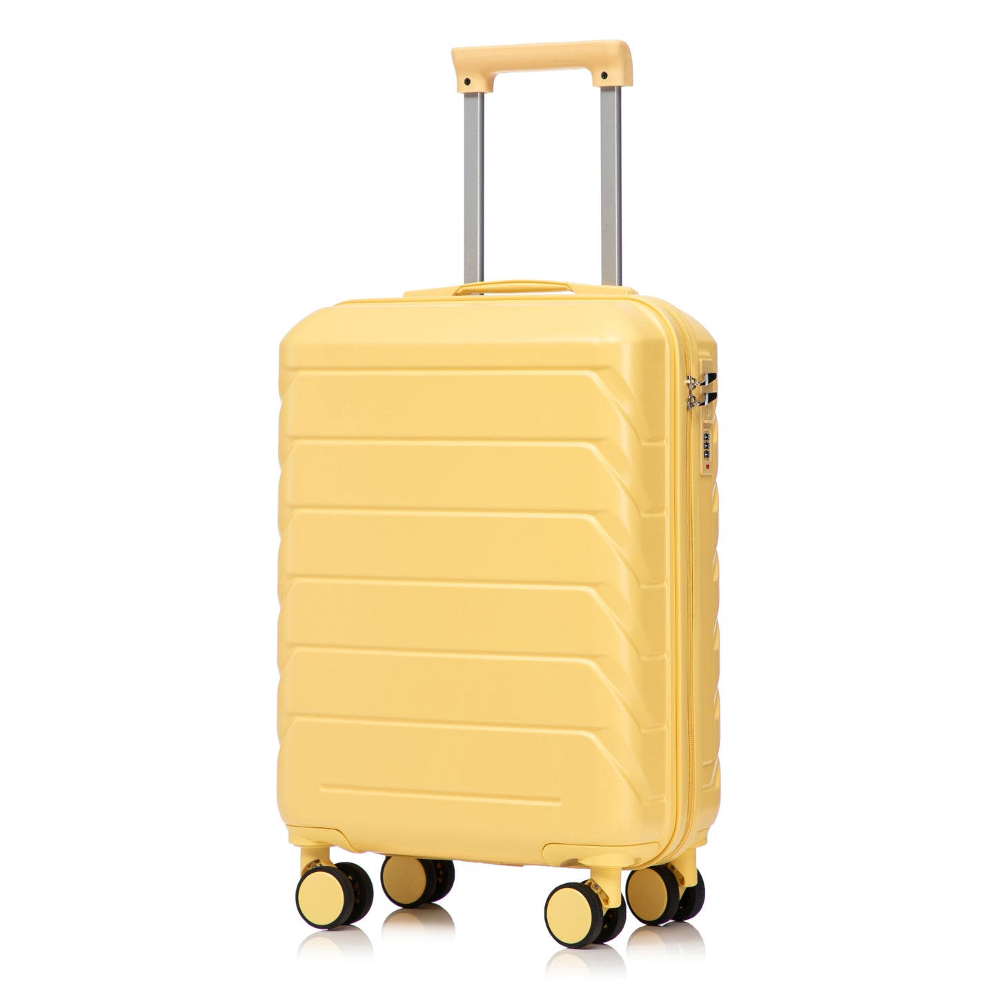 20 Inch ABS Hard Shell Travel Checked Luggage - Yellow
