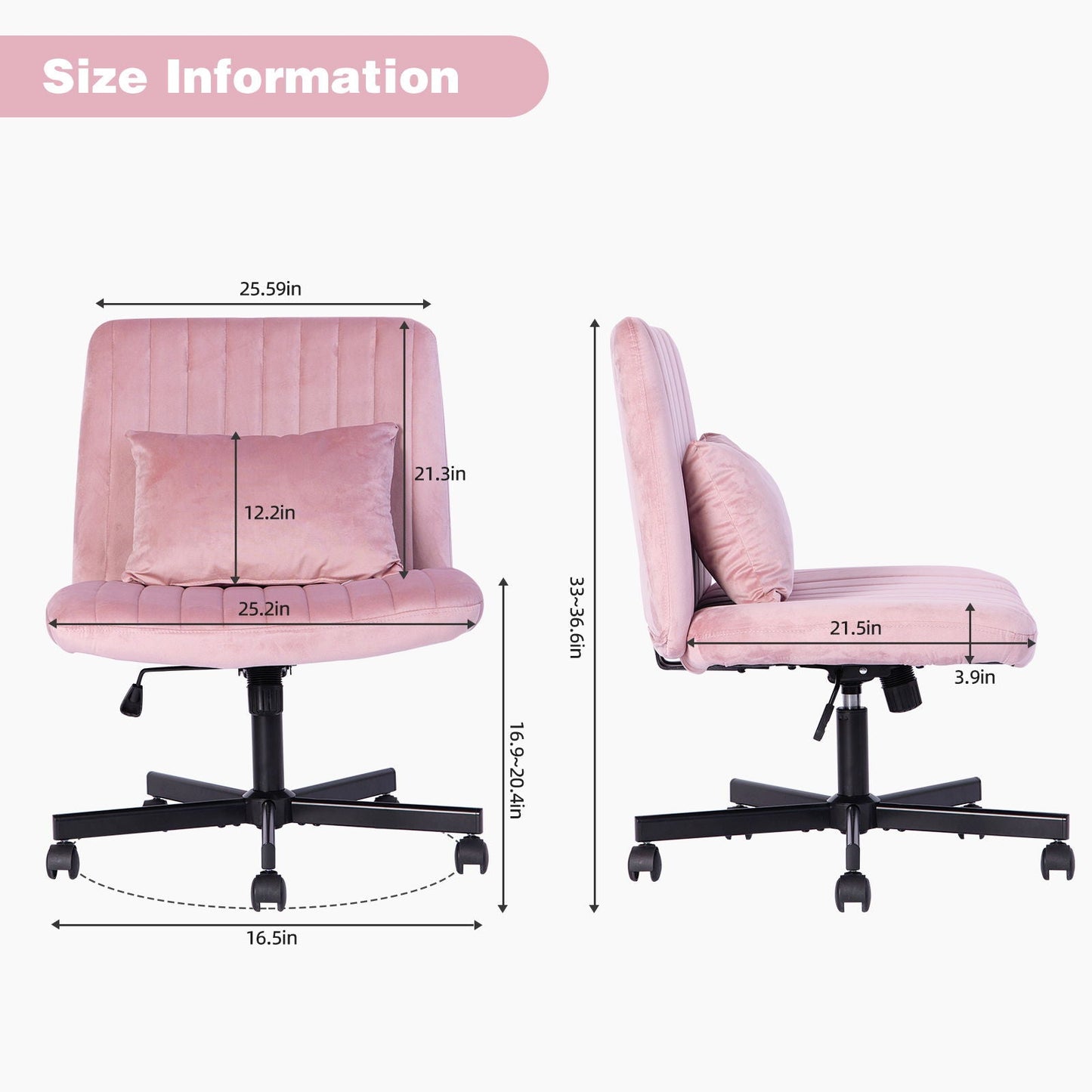 Criss Cross Office Chair With Adjustable Height, Ergonomic Design