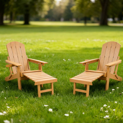 2-Piece All-Season Outdoor Lounge Chairs For Patio Leisure & Garden Relaxation Moments