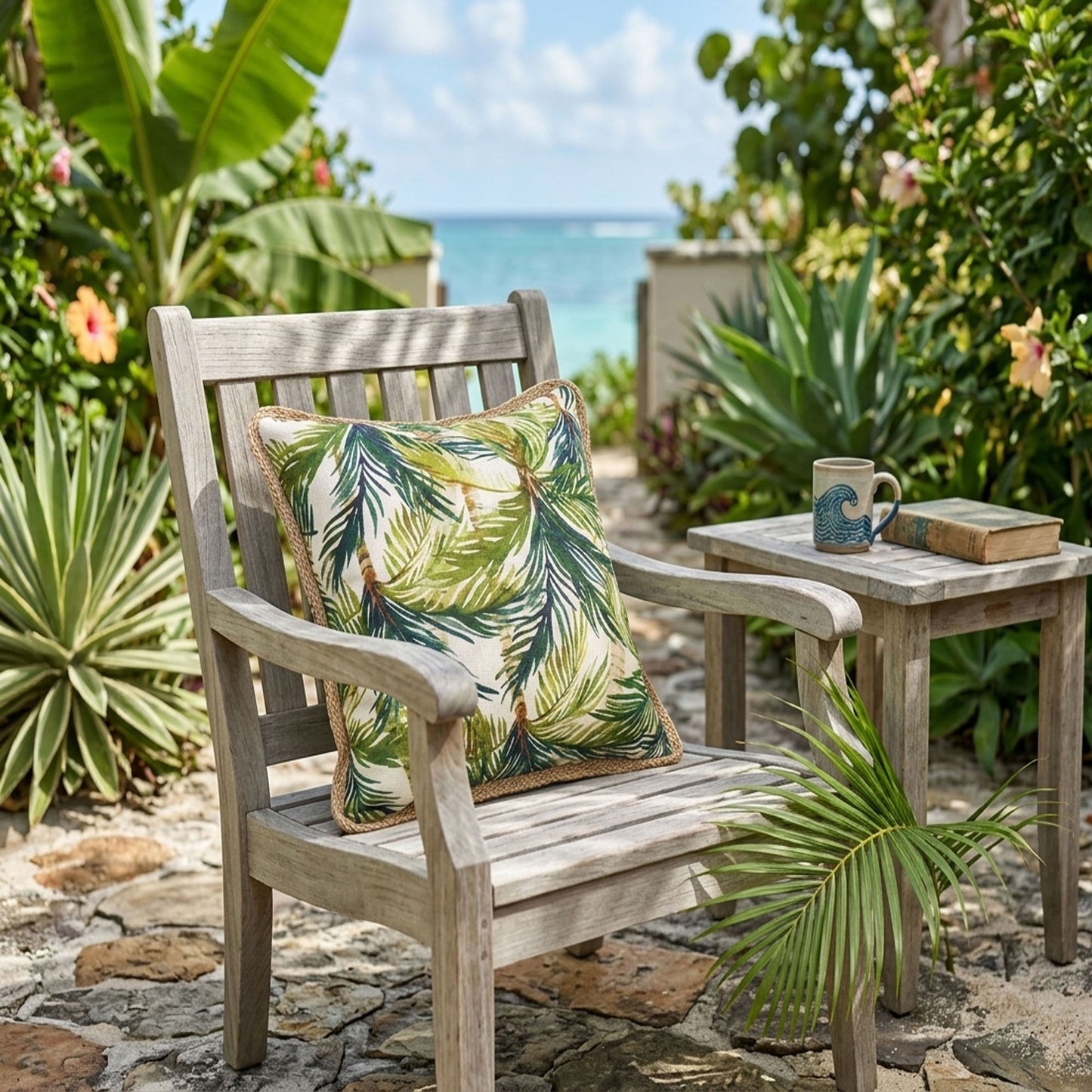 Outdoor Plum 3 Pillows - Multi