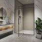 50-54"W x 74"H Pivot Shower Door with Matte Tempered Glass Finish