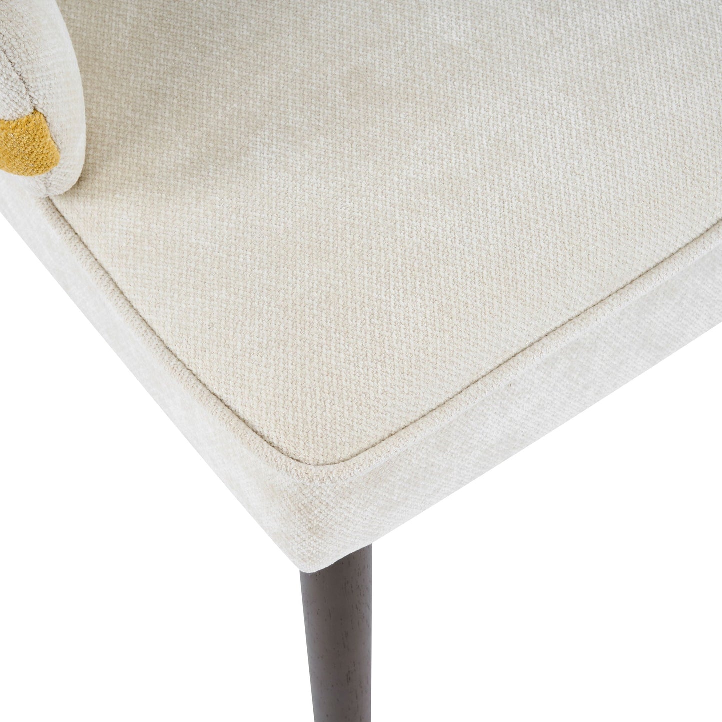 Indoor Dining Chair Set of 2 with Sturdy Frame - Beige / Yellow