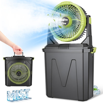 Portable Misting Fan with 10L Bucket & 20000mAh Battery