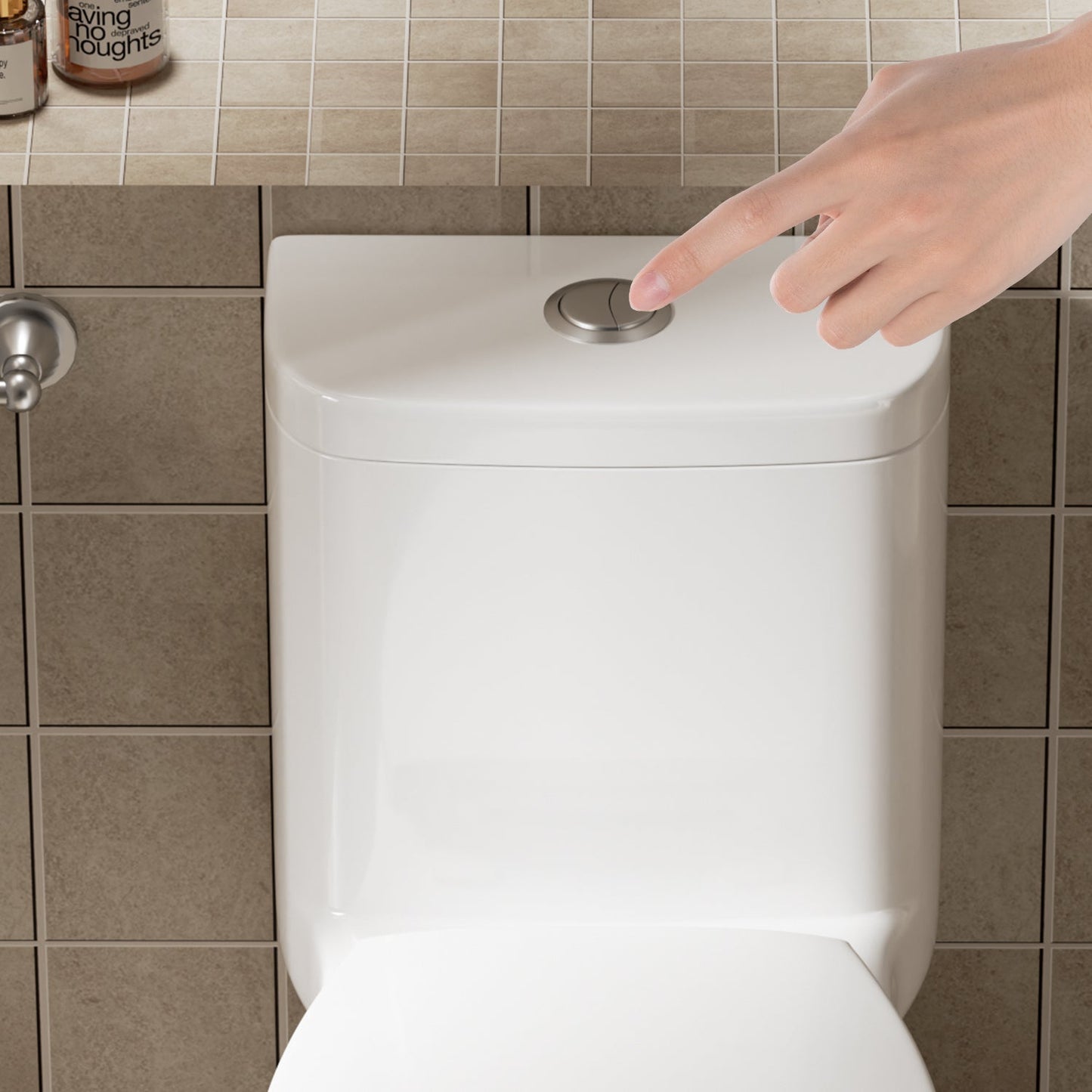 1.1/1.6 GPF Tornado Flush One-Piece Toilet with Comfort Chair Seat