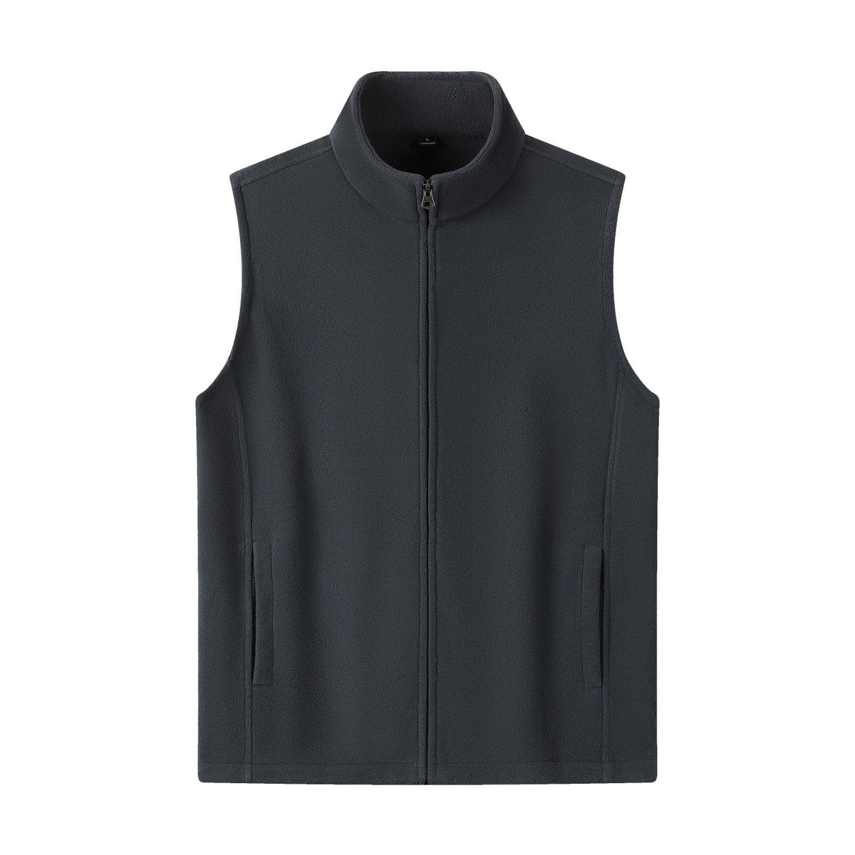 Zipper Stand Collar Double-sided Fleece Cardigan Fleece Vest