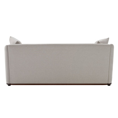 3 Seater Sofa With Wrap Around Armrests And Throw Pillows