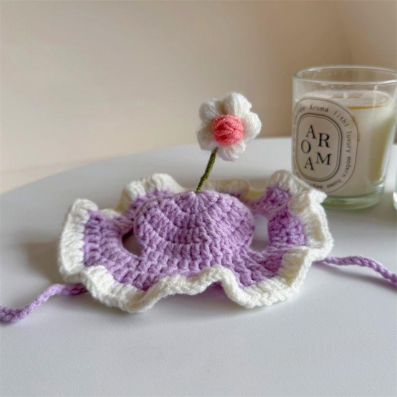 Pet Hat Dog And Pet Headwear Cute 3D Knitted Wool Bonnet Finished Cat Item