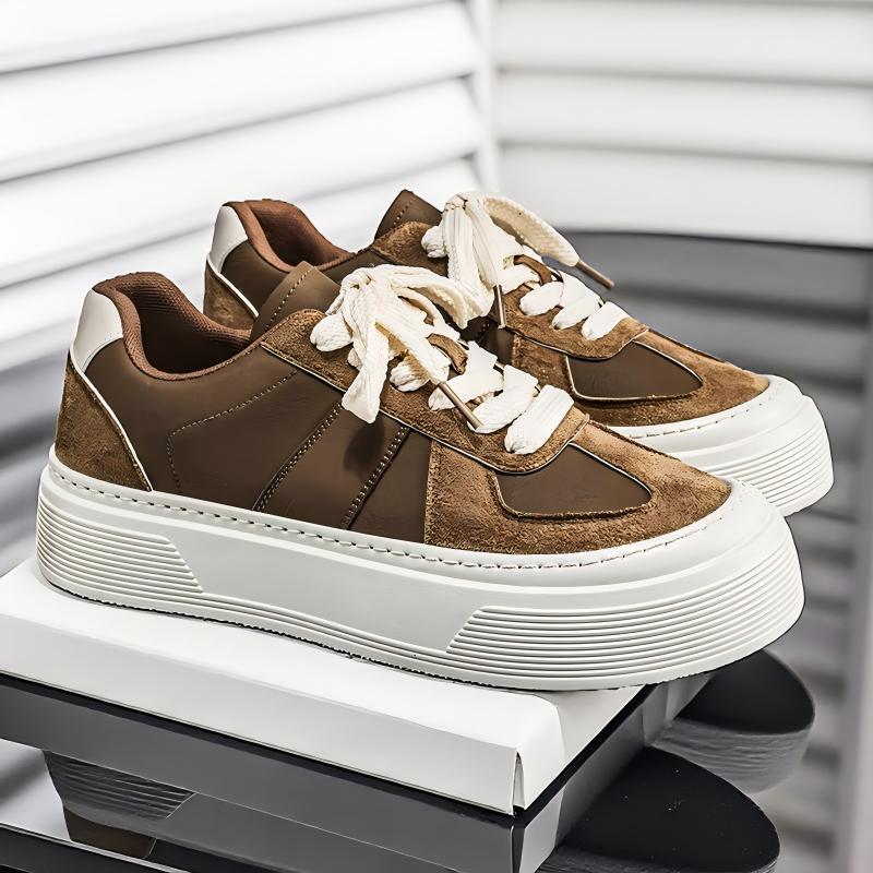 Men Chunky Platform Heighten Casual Skate Sneakers