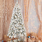 7FT Flocked Christmas Tree with 450 Warm White LED Lights