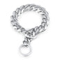 Two-tone Polished Gold Titanium Steel Necklace
