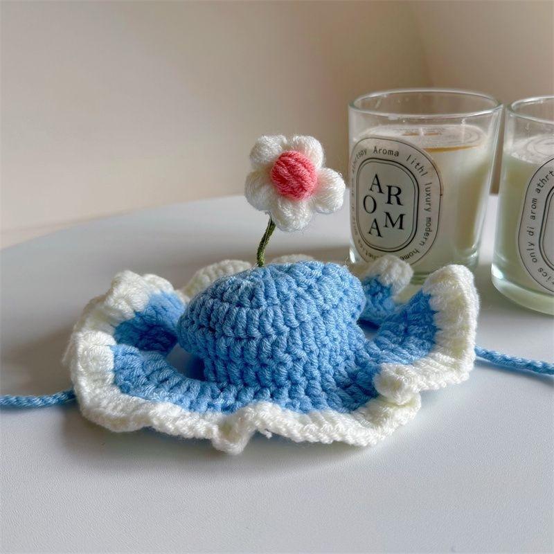 Pet Hat Dog And Pet Headwear Cute 3D Knitted Wool Bonnet Finished Cat Item