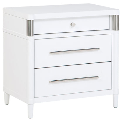 Gracemont 3-drawer Bedroom Nightstand Bedside Table White