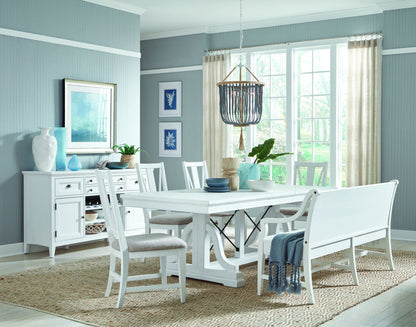 Heron Cove - Bench With Back - Chalk White