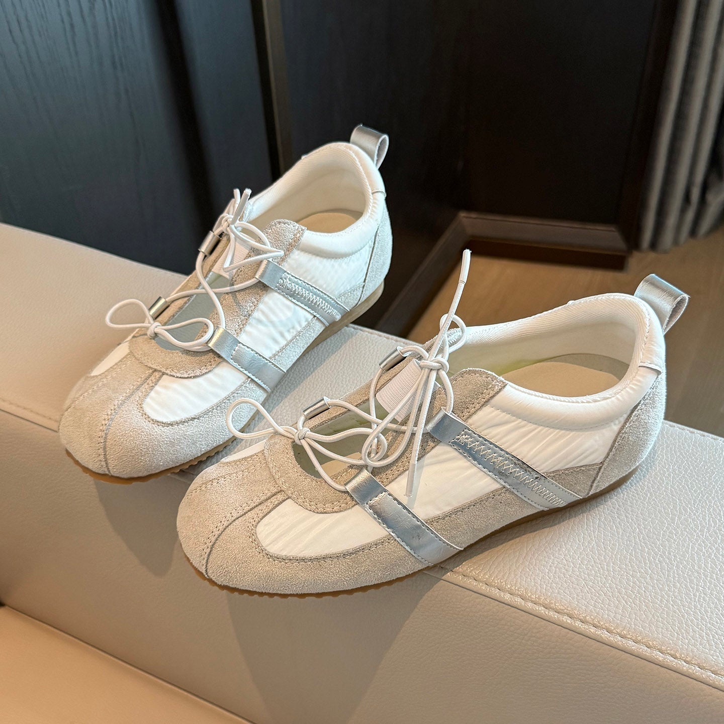 Women Y2K Retro Color Block Cross Strap Sneakers, Patchwork Suede Lightweight Lace Up Slip On Casual Sport Walking Trainers Two Color Options