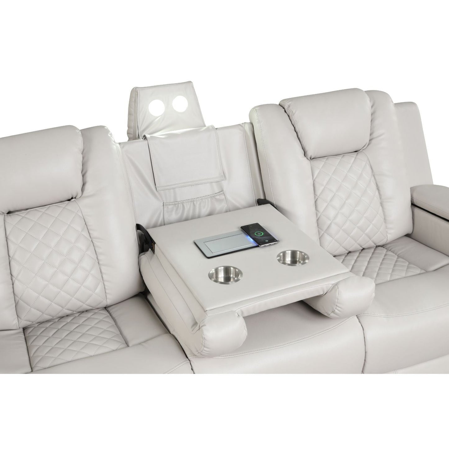 Benz - Power Recliner Set With LED Lighting And USB Charging