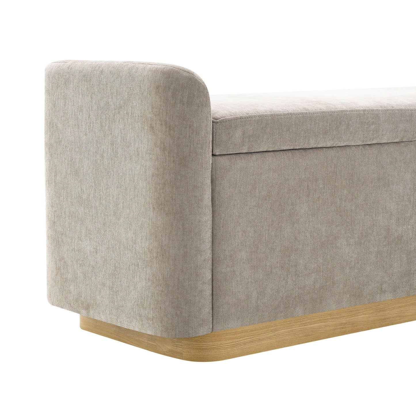 Upholstered Storage Bench With Safety Hinge