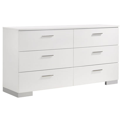 Felicity 4-piece Eastern King Platform Bedroom Set White