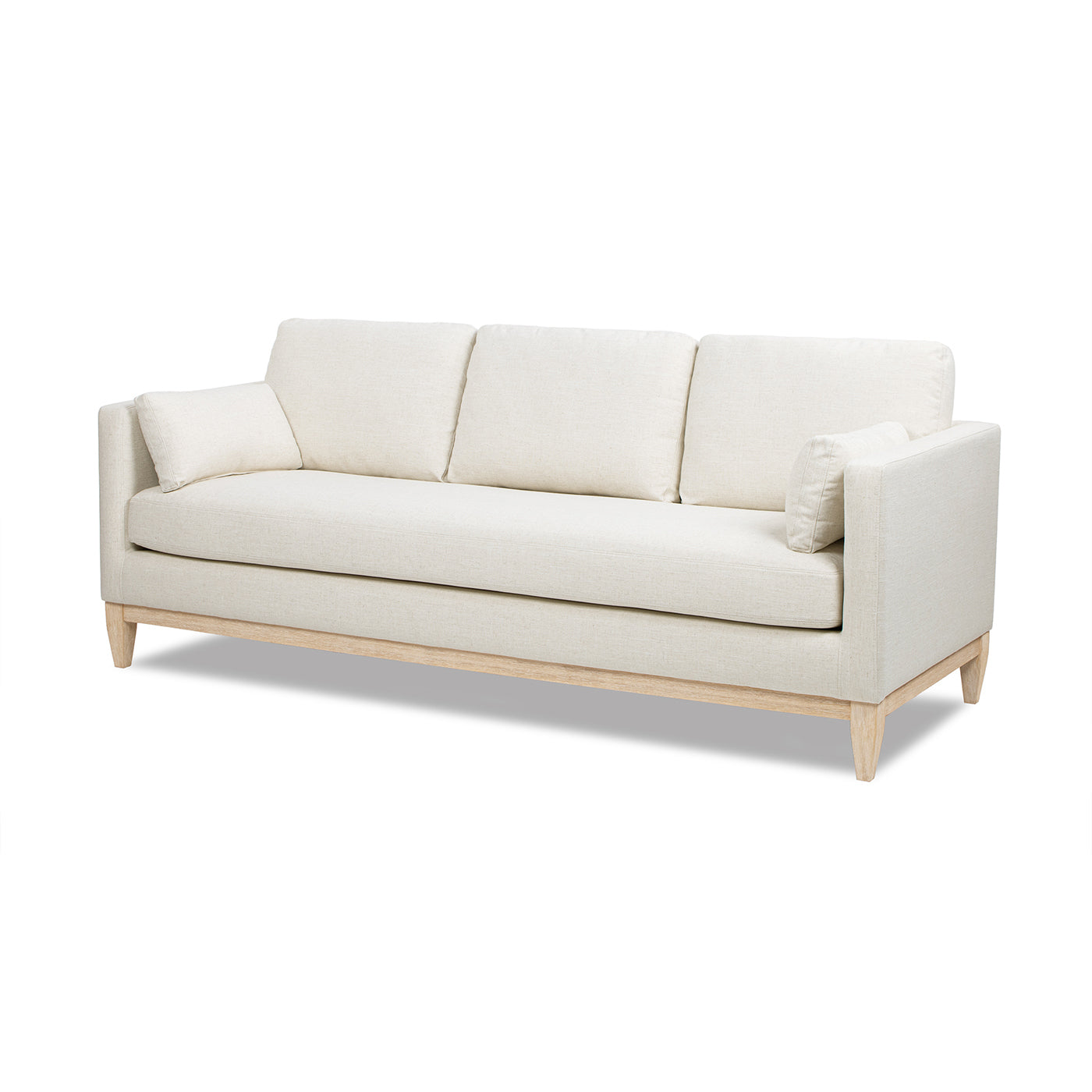 Knox 84' Modern Farmhouse Sofa, Flax White Linen