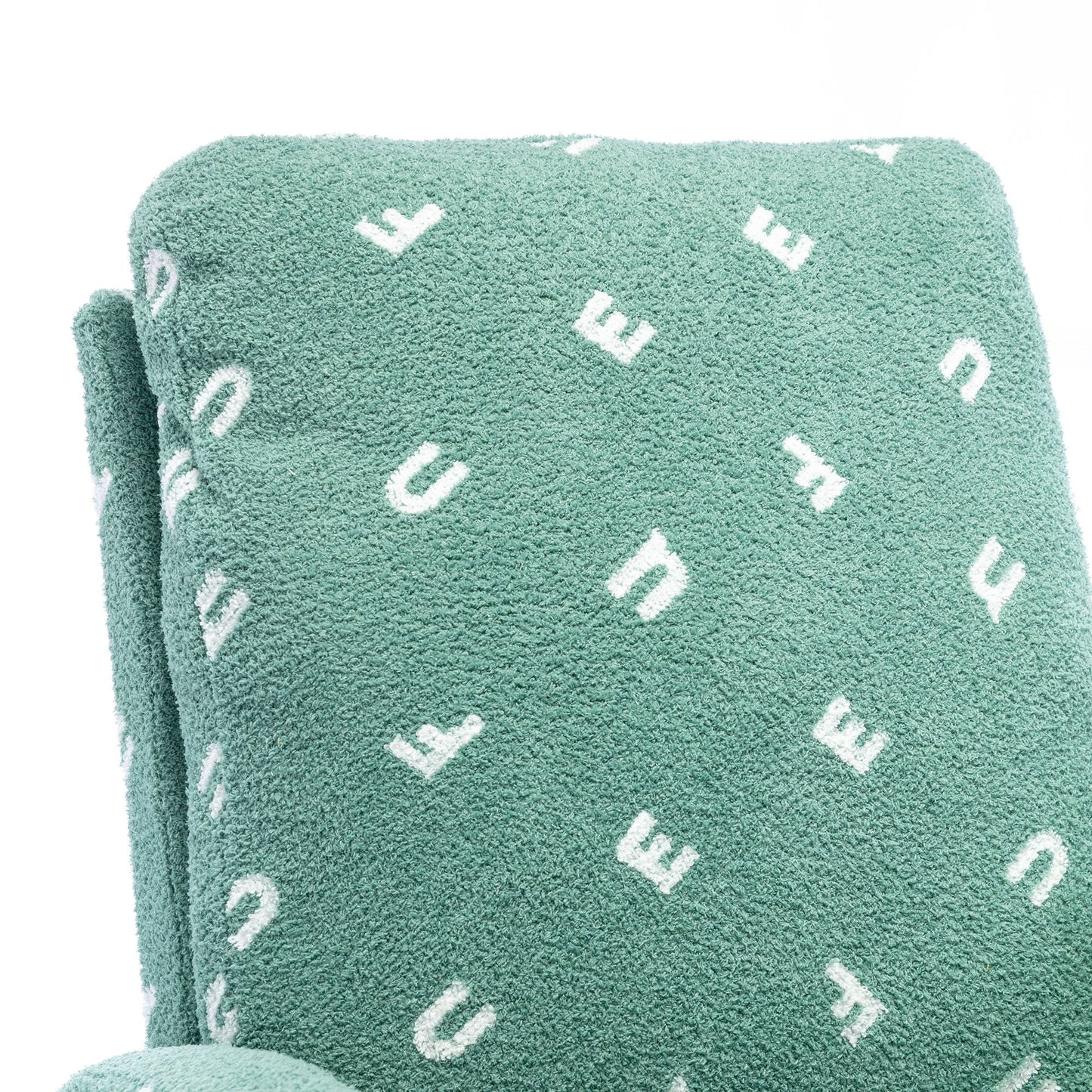 Modern Accent Rocker Armchair With Side Pocket, Upholstered High Back