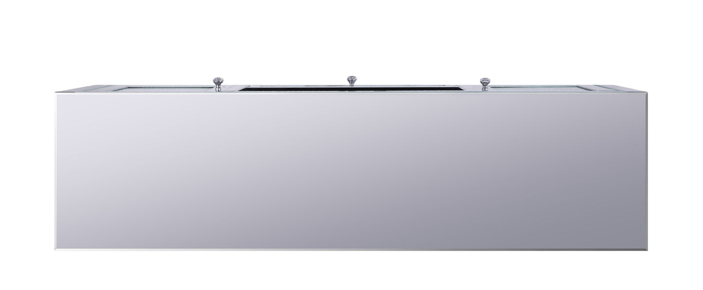 Noralie Mirrored & Faux Diamonds TV Stand (Assembled)