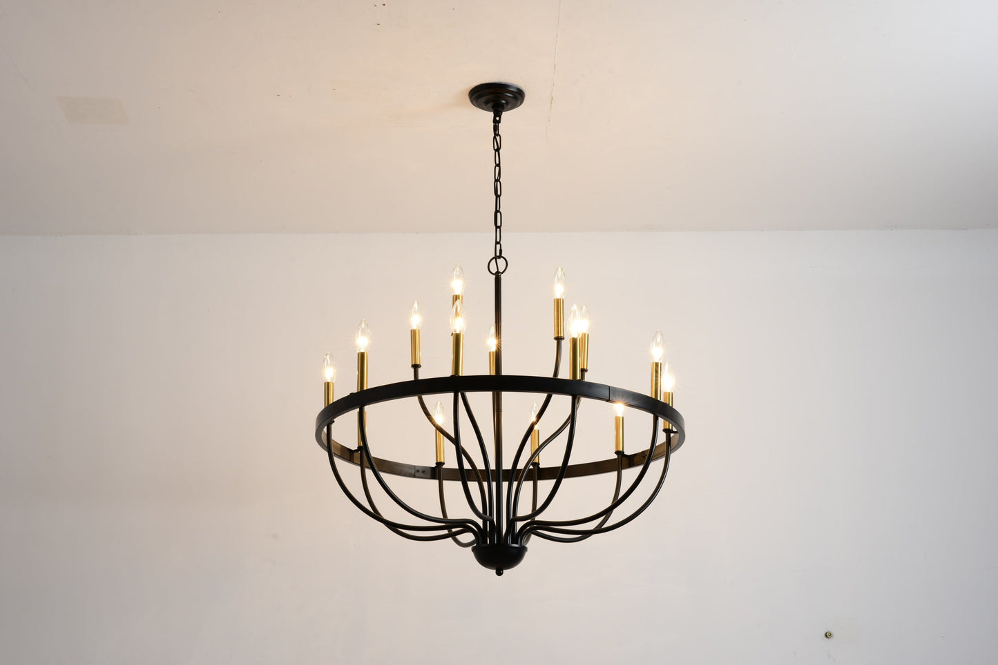 18-Light Industrial Iron Candle Chandelier