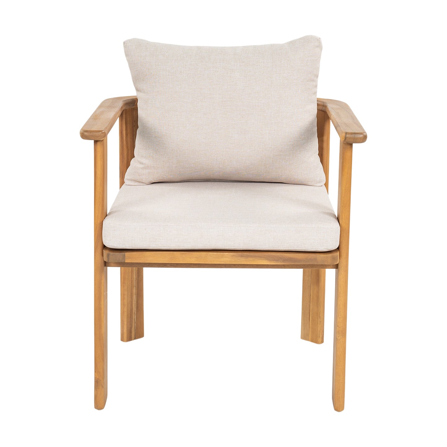 Kaja Outdoor Acacia Wood Dining Chair, Teak Finish Frame