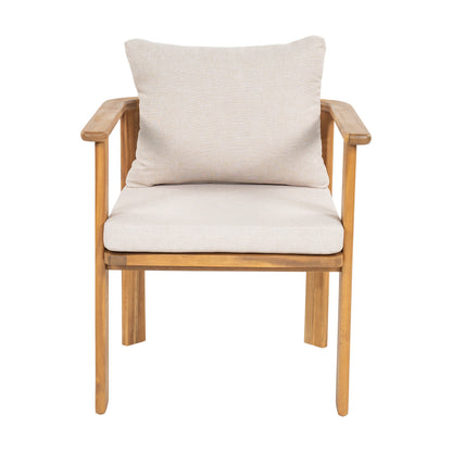 Kaja Outdoor Acacia Wood Dining Chair, Teak Finish Frame