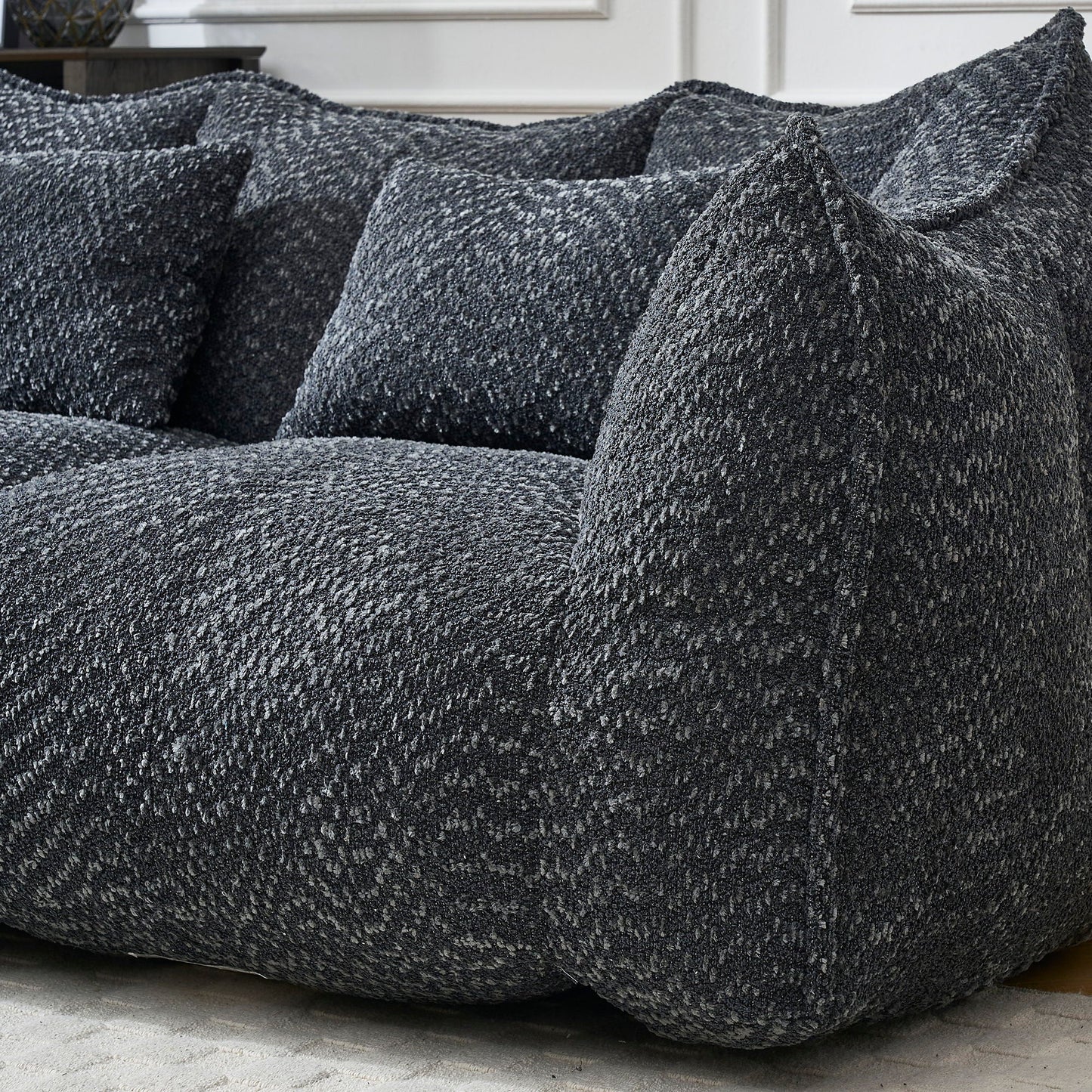 Comfortable Dual Beanbag Chair With High Resilience Foam Core For 2 People