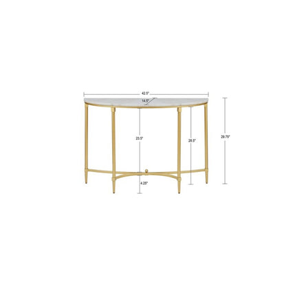 Bordeaux - Console Table - White / Gold