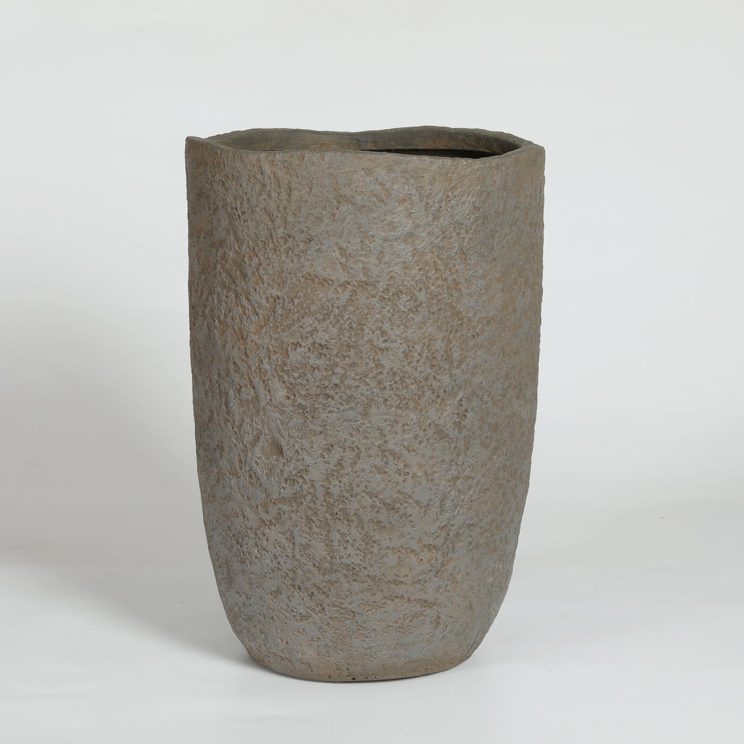 Round Concrete Planter Set of 2, Large Indoor & Outdoor Planter Pots