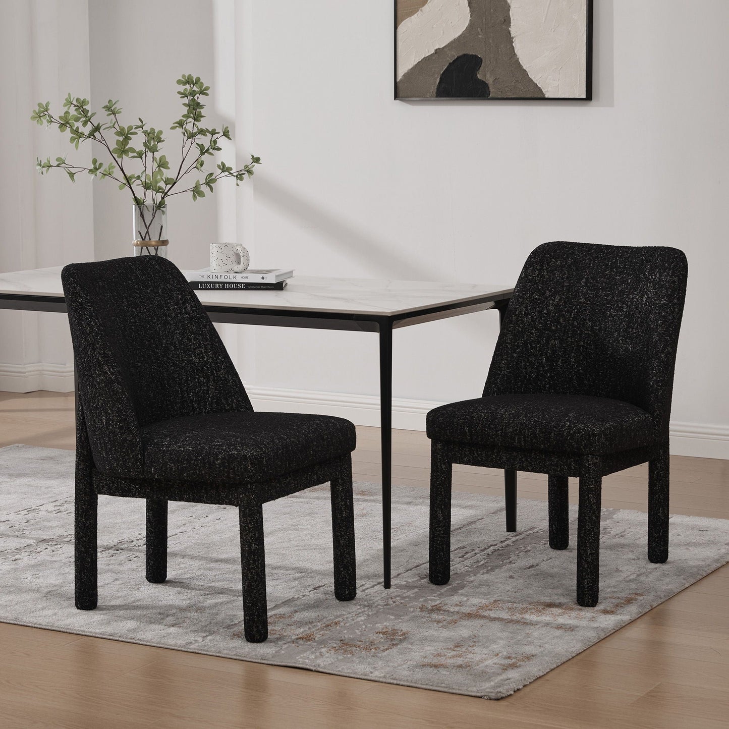 Wide Minimalist Dining Chair