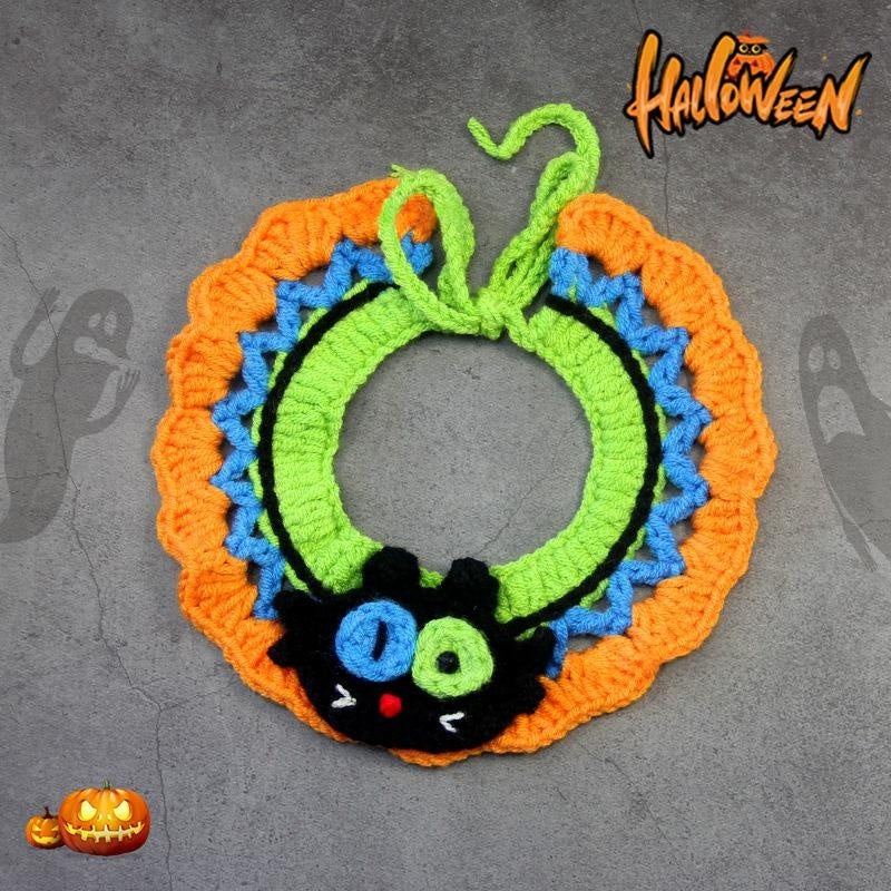 Hand-knitted Halloween Scarf For Cats And Dogs