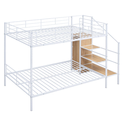 Bunk Bed With Lateral Storage Ladder And Wardrobe